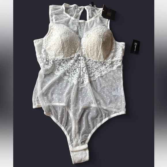 INC International Concepts Tops - INC International Concepts White Lace Bodysuit